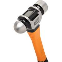 Ball Pein Hammer, 24 oz. Head Weight, Plain/Polished Face, Fibreglass Handle Sidevic Inc.