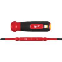 Tournevis &agrave; embouts interchangeables &agrave; tige articul&eacute;e isol&eacute; 1000 V, 2-en-1, 8-4/5" lo, Prise Coussin&eacute;e Sidevic Inc.