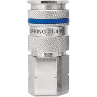 QUIKSILVER Industrial Quick Coupler, Nickel Plated Brass, 1/4", Female NPT, 435 PSI Sidevic Inc.