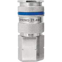 QUIKSILVER Industrial Quick Coupler, Nickel Plated Brass, 3/8", Female NPT, 435 PSI Sidevic Inc.