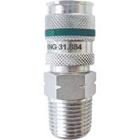 QUIKSILVER Ultraflo 7.8 mm Quick Coupler, Zinc-Plated Steel, 1/2", Male NPT, 362 PSI Sidevic Inc.