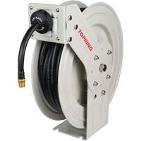 D&eacute;vidoir de tuyau &agrave; rappel automatique &agrave; bras simple de type L MAXREEL avec tuyau en caoutchouc, Air, 3/8" x 50', Tuyau simple, 250 PSI Sidevic Inc.