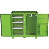 Armoire de rangement d'&eacute;PI sur place, Acier, Vert lime haute visibilit&eacute; Sidevic Inc.
