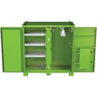 Armoire ventil&eacute;e pour le rangement d'&eacute;PI sur place, Acier, Vert lime haute visibilit&eacute; Sidevic Inc.