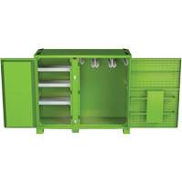 Armoire de rangement d'&eacute;PI sur place, Acier, Vert lime haute visibilit&eacute; Sidevic Inc.