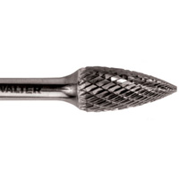 Double Cut Tapered Burr, SG-5, 1/2" Dia., 1/4" Shank, 1" Depth of Cut Sidevic Inc.