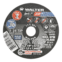 Portable Small Diameter Reinforced Cut-Off Wheels - Zip, 2" x 1/8", 5/16" Arbor, Type 1, Aluminum Oxide, 31000 RPM Sidevic Inc.