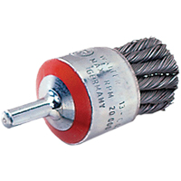 Mounted Knot-Twisted Wire Brush, 1-1/8" Dia., 0.02" Wire Dia., 1/4" Shank Sidevic Inc.