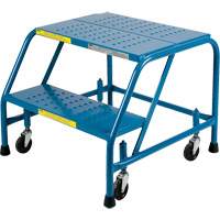 Escabeau roulant, 2 marches, Largeur de la marche 18", Hauteur de la plateforme 19", Acier Sidevic Inc.