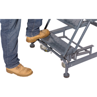 Weight Actuated Lockstep Rolling Ladders, 6 Steps, 24" Step Width, 60" Platform Height, Steel Sidevic Inc.