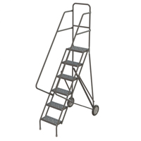 &eacute;chelles roulantes en acier, 6 marches, Largeur de la marche 16", Hauteur de la plateforme 60", Acier Sidevic Inc.
