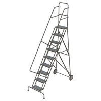 &eacute;chelles roulantes en acier, 9 marches, Largeur de la marche 16", Hauteur de la plateforme 90", Acier Sidevic Inc.