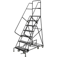 All Directional Rolling Ladder, 7 Steps, 24" Step Width, 70" Platform Height, Steel Sidevic Inc.