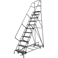 All Directional Rolling Ladder, 11 Steps, 24" Step Width, 110" Platform Height, Steel Sidevic Inc.
