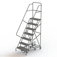 All Directional Rolling Ladder, 7 Steps, 24" Step Width, 70" Platform Height, Steel Sidevic Inc.