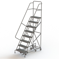 All Directional Rolling Ladder, 8 Steps, 24" Step Width, 80" Platform Height, Steel Sidevic Inc.