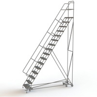All Directional Rolling Ladder, 16 Steps, 24" Step Width, 160" Platform Height, Steel Sidevic Inc.