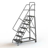 Heavy Duty Rolling Ladder, 7 Steps, 24" Step Width, 70" Platform Height, Steel Sidevic Inc.