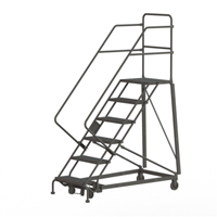 Heavy Duty Safety Slope Ladder, 6 Steps, Serrated, 50° Incline, 60" High Sidevic Inc.
