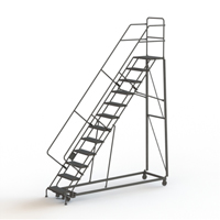 Heavy Duty Safety Slope Ladder, 12 Steps, Serrated, 50° Incline, 120" High Sidevic Inc.