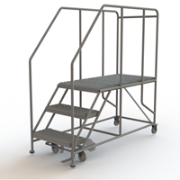 Plateforme de travail mobile, Acier, 3 Marches, 30" ha, 47" p, 24" Marche, Stri&eacute; Sidevic Inc.