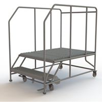 Plateforme de travail mobile, Acier, 2 Marches, 20" ha, 48" p, 36" Marche, Stri&eacute; Sidevic Inc.