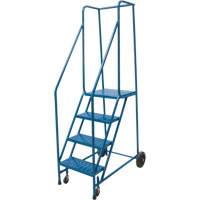 Rolling Step Ladder, 4 Steps, 18" Step Width, 37" Platform Height, Steel Sidevic Inc.