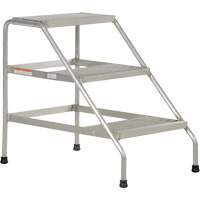 Aluminum Step Stand, 3 Step(s), 22-13/16" W x 34-9/16" L x 30" H, 500 lbs. Capacity Sidevic Inc.