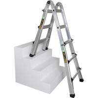 Telescoping Multi-Position Ladder, 2.916' - 9.75', Aluminum, 300 lbs., CSA Grade 1A Sidevic Inc.