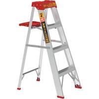 Step Ladder with Paint Tray, 4', Aluminum, 200 lbs. Capacity, Type 3 Sidevic Inc.