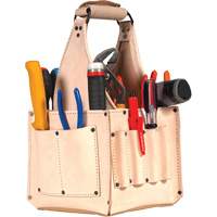 Electrical & Maintenance Tool Pouches, Leather, 17 Pockets, Beige Sidevic Inc.