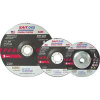 Sait Cutting Wheel, 5" x 0.045", 7/8" Arbor, Type 27, Aluminum Oxide, 12200 RPM Sidevic Inc.