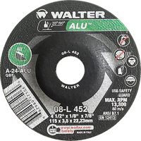 Depressed Centre Grinding Wheels - Aluminium Type 27, 4-1/2" x 1/8", 7/8" Arbor, Type 27 Sidevic Inc.