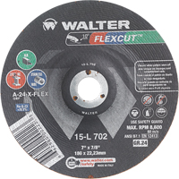 Flexcut Depressed Centre Grinding Wheels, 7", 24 Grit, Aluminum Oxide, 7/8", 8600 RPM, Type 29 Sidevic Inc.