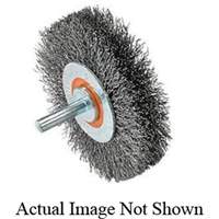 Mounted Crimped Wire Wheel, 3" Dia., 0.0118" Fill Sidevic Inc.