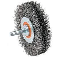 Mounted Crimped Wire Wheel, 4" Dia., 0.0118" Fill Sidevic Inc.