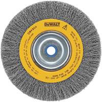 Crimped Bench Wire Brush, 6" Dia., 0.014" Fill, 5/8" - 1/2" Arbor Sidevic Inc.