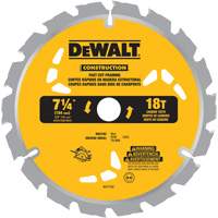 Lame de scie &agrave; pointes au carbure pour coupe rapide, 7-1/4", 18 dents, Pour Bois Sidevic Inc.