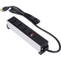 Indoor Brushed Aluminum Power Bar, 4 Outlet(s), 6' Sidevic Inc.