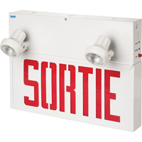Enseignes/lampes combin&eacute;es Stella - Sortie, DEL, &agrave; raccordement fixe, 17-1/2" lo x 12-1/2" la, Français Sidevic Inc.