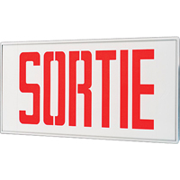Enseignes sortie Stella - Sortie, DEL, &agrave; raccordement fixe, 17-1/2" lo x 18-1/2" la, Français Sidevic Inc.