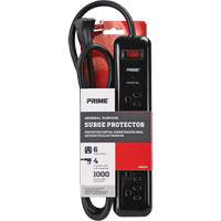 Surge Protector, 6 Outlets, 1000 J, 1875, 4' Cord Sidevic Inc.