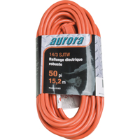 Cordon rallonge en vinyle, Ext&eacute;rieur, SJTW, AWG 14/3, 15 A, 50' Sidevic Inc.