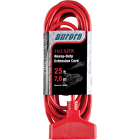 Cordon rallonge en vinyle, Ext&eacute;rieur, SJTW, AWG 14/3, 15 A, 3 prise(s), 25' Sidevic Inc.