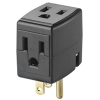 Grounded Triple Cube, 3 Outlet(s), None, 15 Amps, 1875 W, 125 V Sidevic Inc.