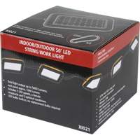 LED String Work Lights, 5 Lights, 50' L, Plastic Housing Sidevic Inc.