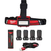 Lampe frontale USB &agrave; profil bas, DEL, 600 lumens, 2 hres de fonctionnement, piles Rechargeable Sidevic Inc.