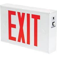 Enseigne de sortie, DEL, &agrave; piles/&agrave; raccordement fixe, 12-1/5" lo x 7-1/2" la, Anglais Sidevic Inc.