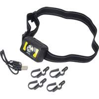 Lampe frontale, DEL, 350 lumens, 2 hres de fonctionnement, piles Rechargeable Sidevic Inc.