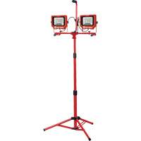 Twin Work Light with Tripod, LED, 40 W, 6000 Lumens, Aluminum Housing Sidevic Inc.